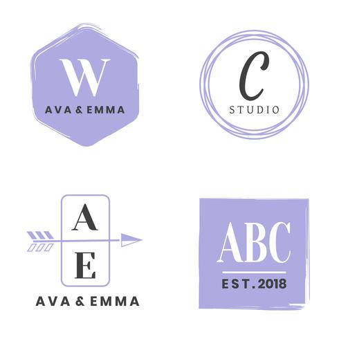 Feminin Vintage Retro Vector Logo