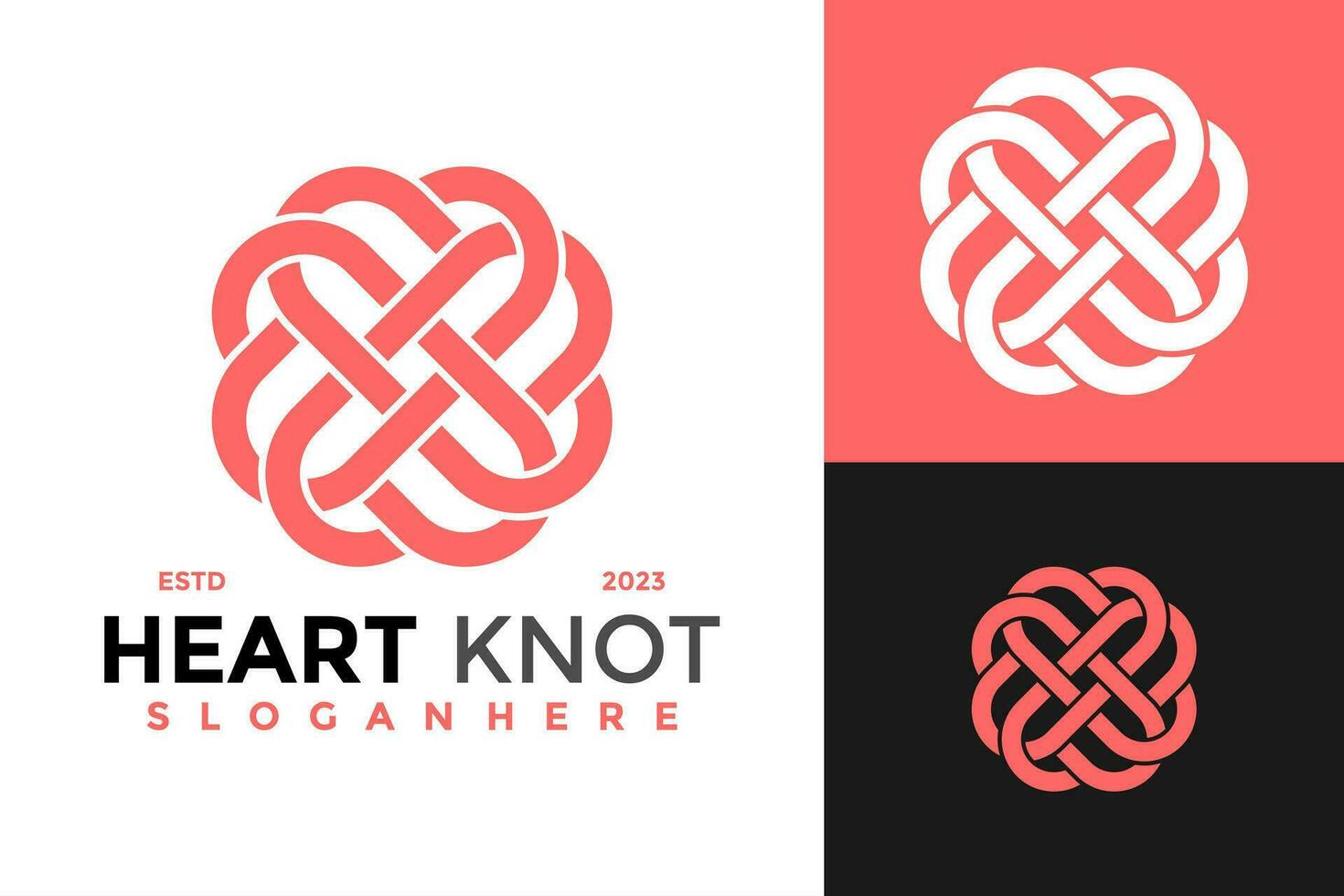 Herz Knoten keltisch Logo Design Vektor Symbol Symbol Illustration