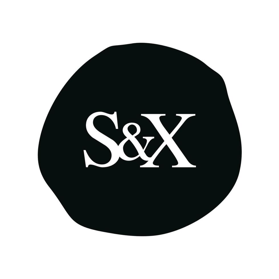 sx första logotyp brev borsta monogram företag vektor