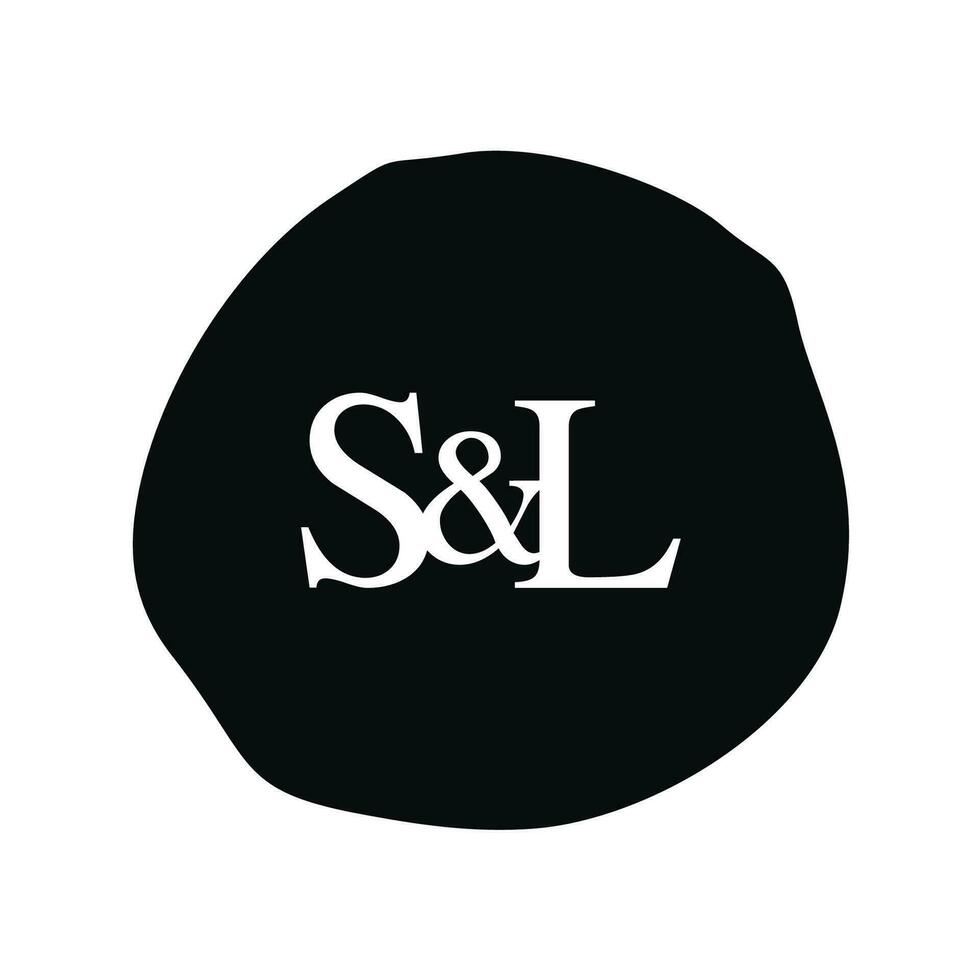 sl Initiale Logo Brief Bürste Monogramm Firma vektor