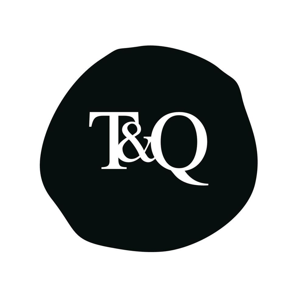 tq Initiale Logo Brief Bürste Monogramm Firma vektor