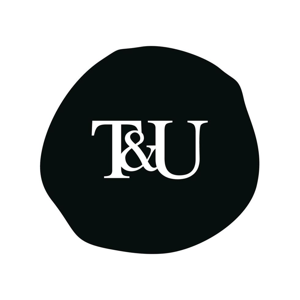 tu Initiale Logo Brief Bürste Monogramm Firma vektor