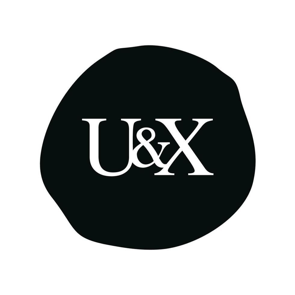 ux Initiale Logo Brief Bürste Monogramm Firma vektor