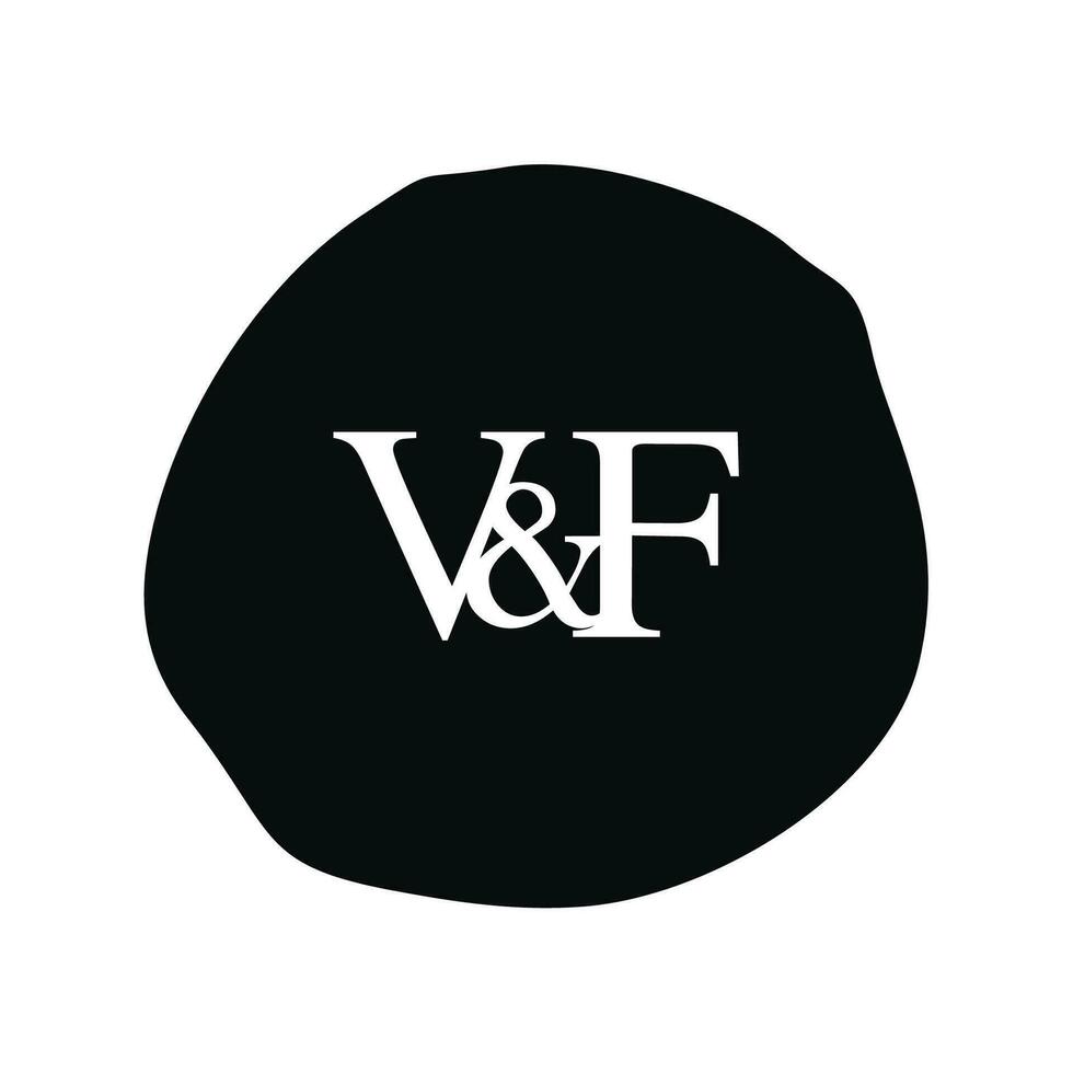 vf första logotyp brev borsta monogram företag vektor