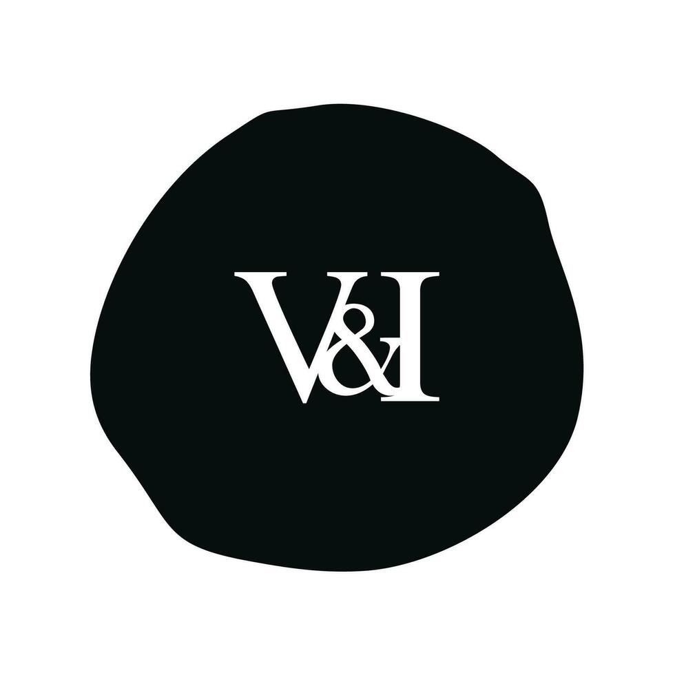 vi Initiale Logo Brief Bürste Monogramm Firma vektor