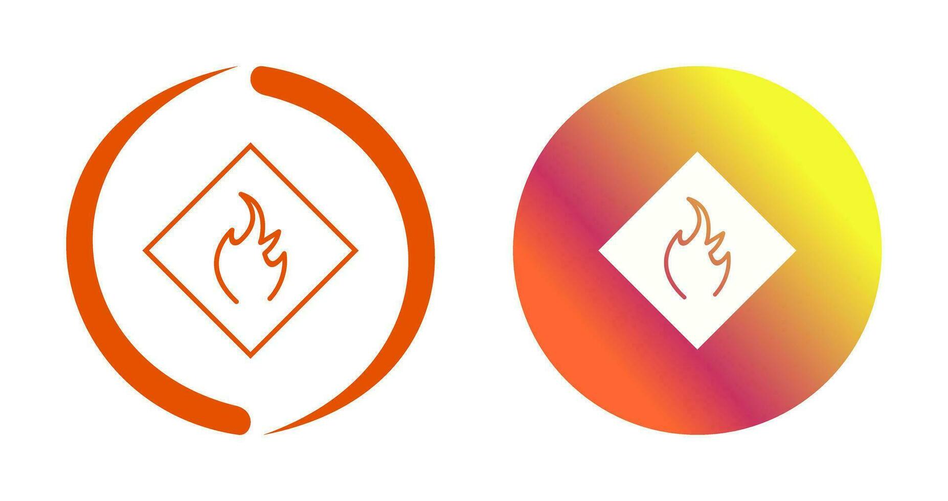 Gefahr des Flammenvektorsymbols vektor