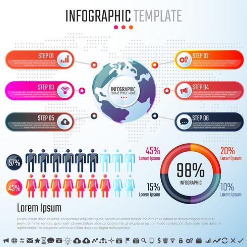 Infografiken-Designvorlage vektor