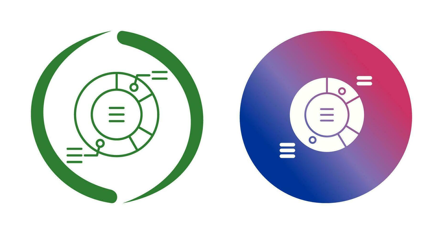 cirkeldiagram vektor ikon