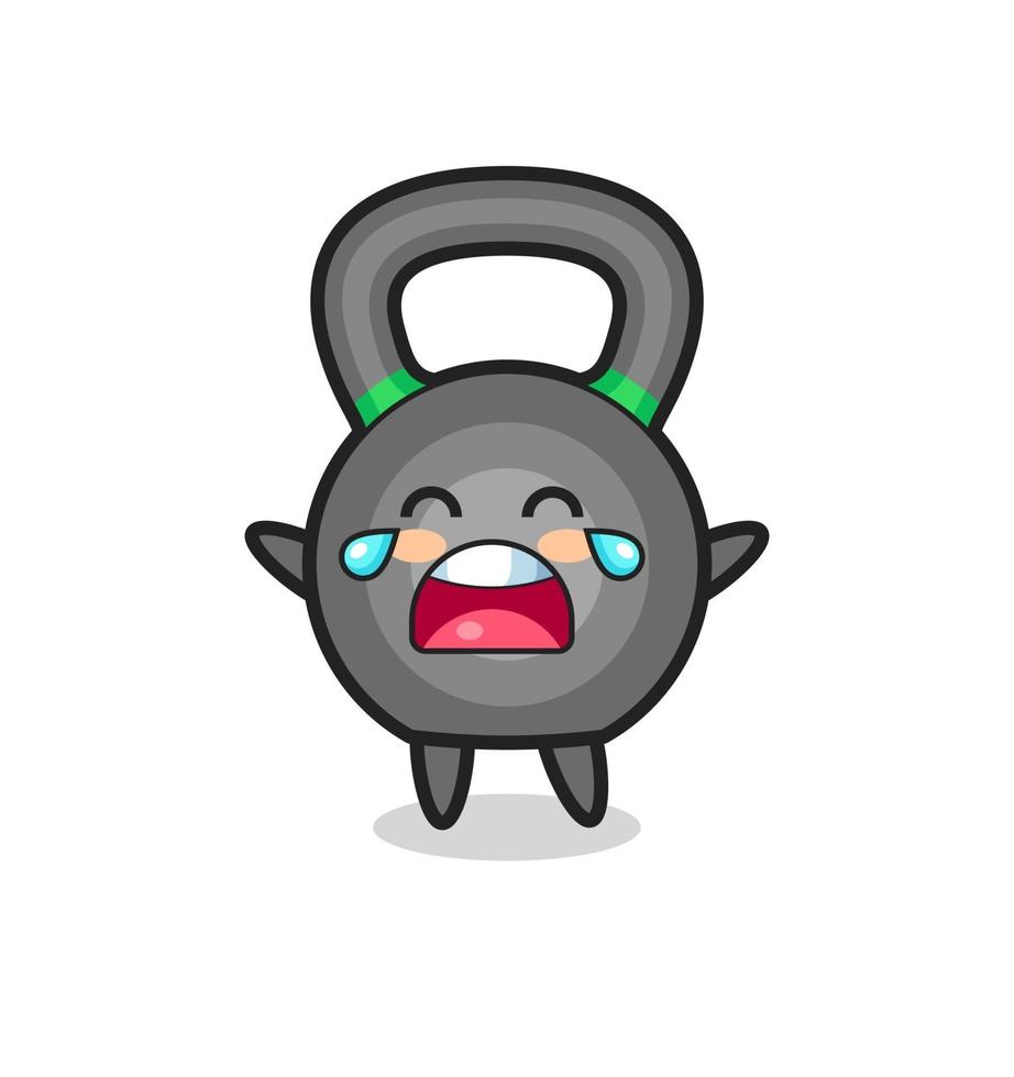 die Illustration des weinenden Kettleballs süßes Baby vektor