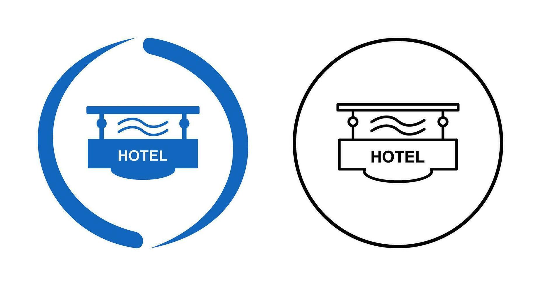 Vektorsymbol für Hotelzeichen vektor