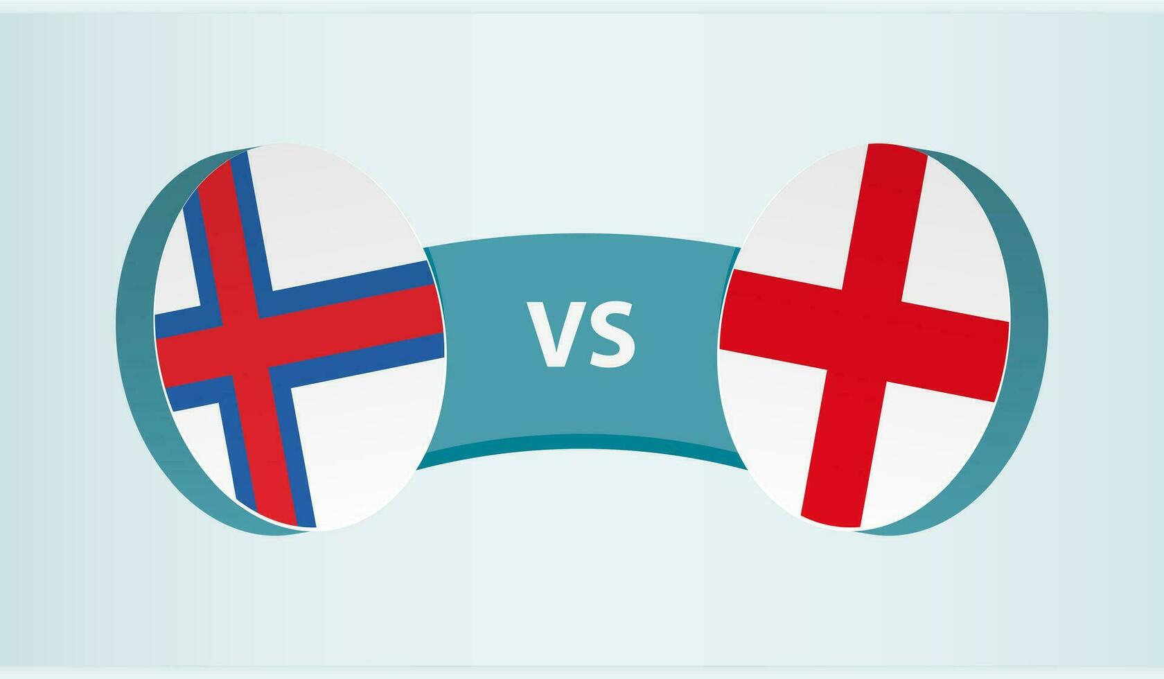 faroe öar mot England, team sporter konkurrens begrepp. vektor