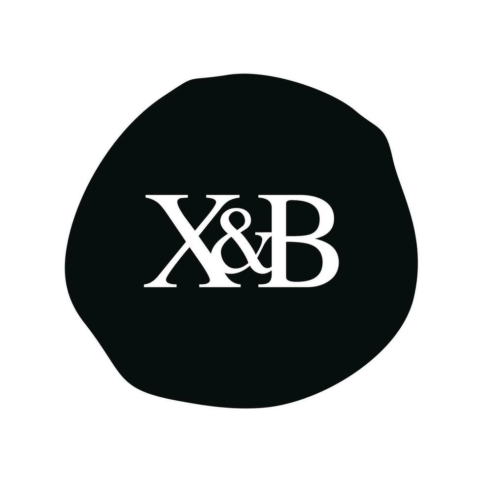 xb Initiale Logo Brief Bürste Monogramm Firma vektor