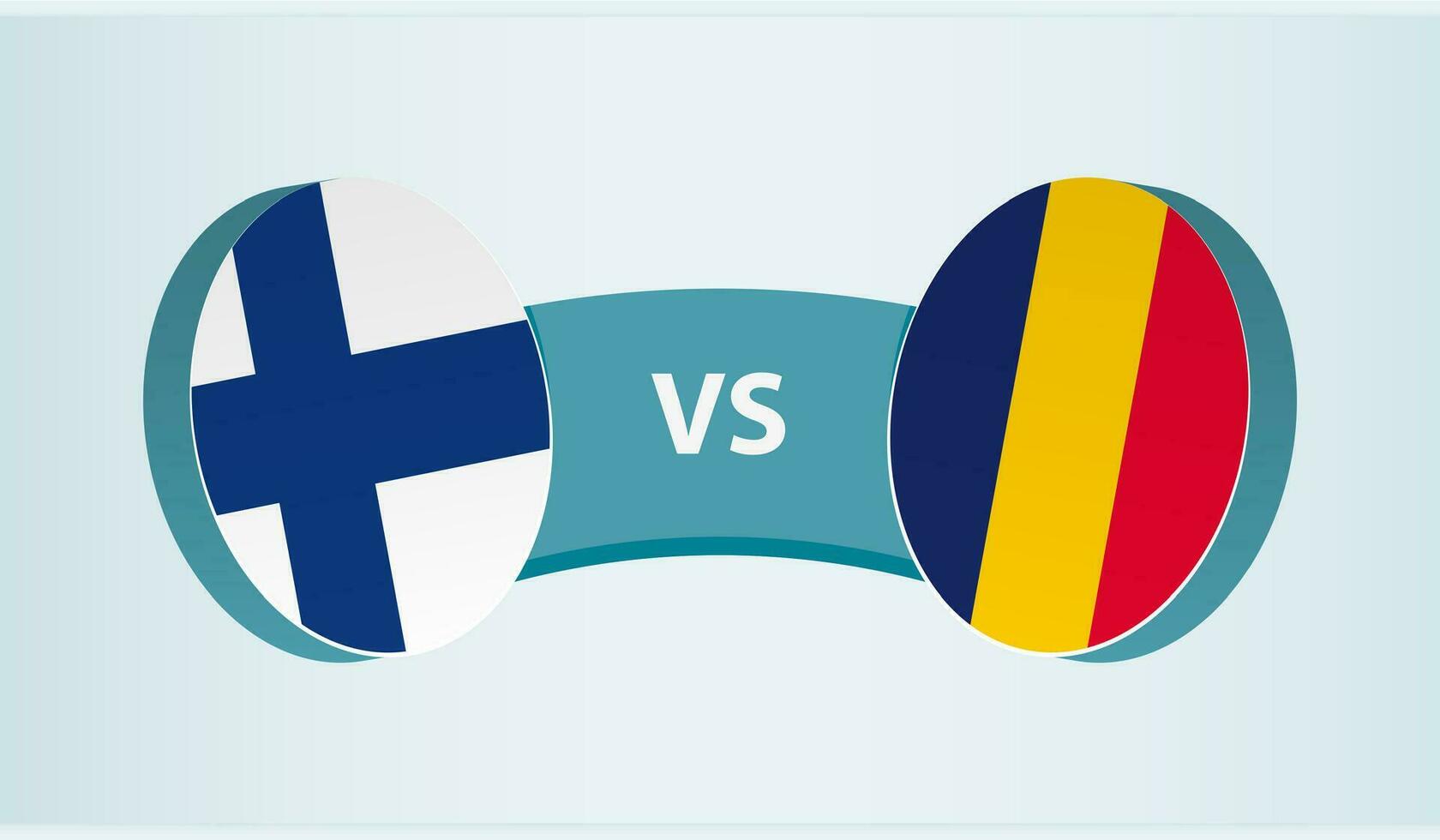 Finnland gegen Tschad, Mannschaft Sport Wettbewerb Konzept. vektor