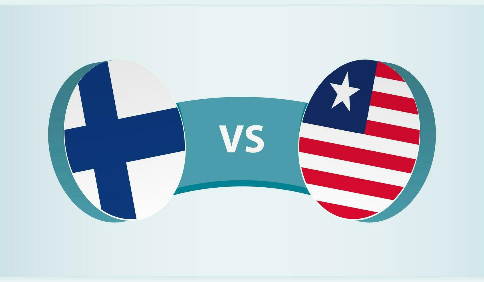 finland mot liberia, team sporter konkurrens begrepp. vektor
