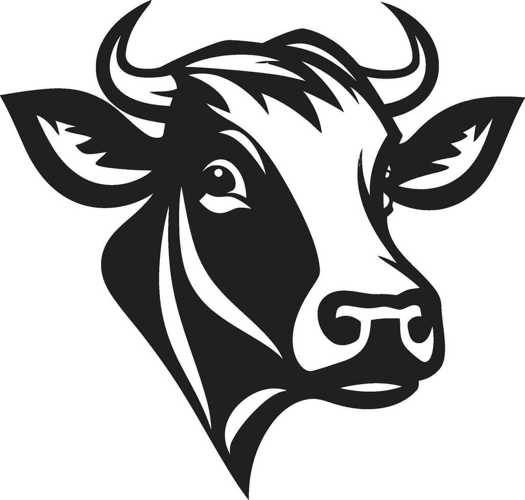 Molkerei Kuh schwarz Vektor Logo zum Marketing schwarz Molkerei Kuh Logo Vektor zum Marketing