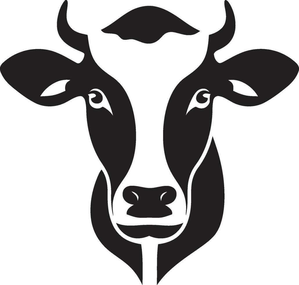 svart mejeri ko logotyp vektor för företag vektor mejeri ko logotyp svart för företag