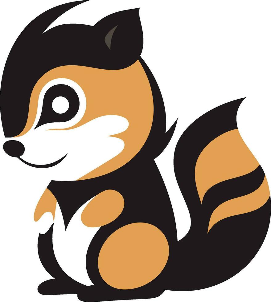 Vektor Chipmunk Logo Design schwarz Chipmunk Logo Design