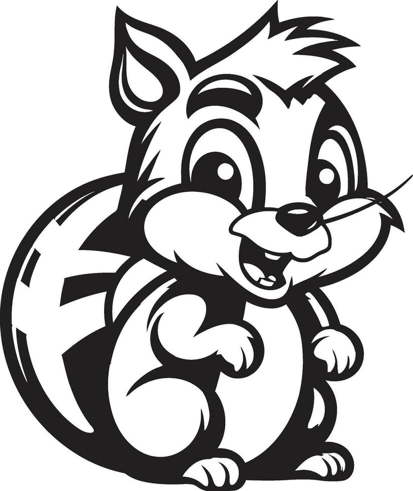 Chipmunk Logo zum Videograf Chipmunk Logo zum Musiker vektor