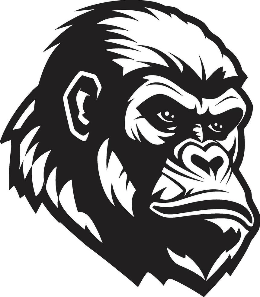 tidlös djungel symbol gorilla ikon ädel kung av de vild logotyp symbol vektor