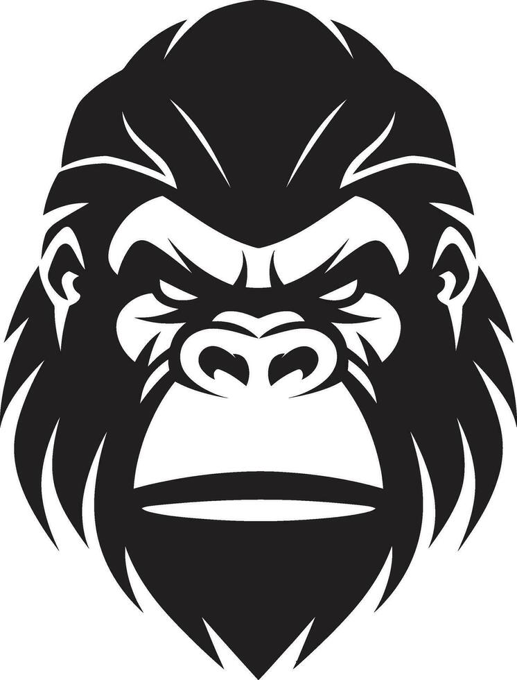 majestätisk apa majestät vilda djur och växter ikon design majestätisk gorilla svart logotyp vektor design