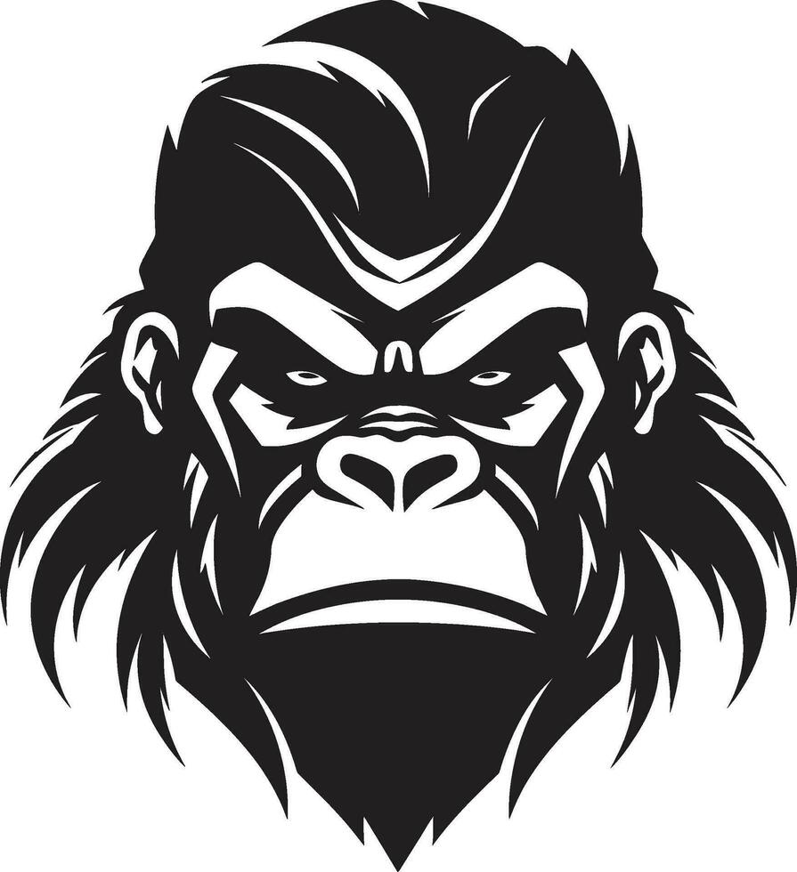 vilda djur elegans primat emblem minimalistisk kung av de djungel gorilla logotyp vektor