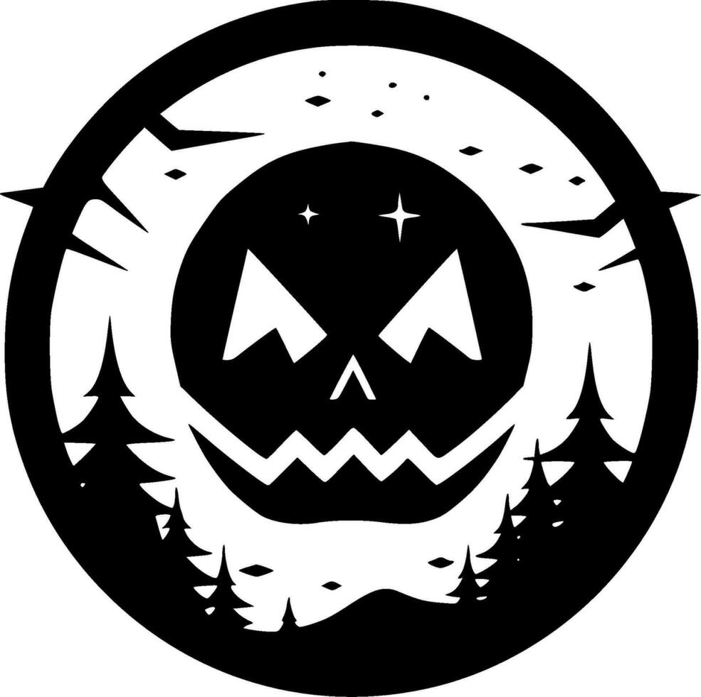 Halloween - - minimalistisch und eben Logo - - Vektor Illustration