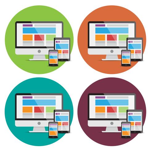 Responsive web desing element vektor