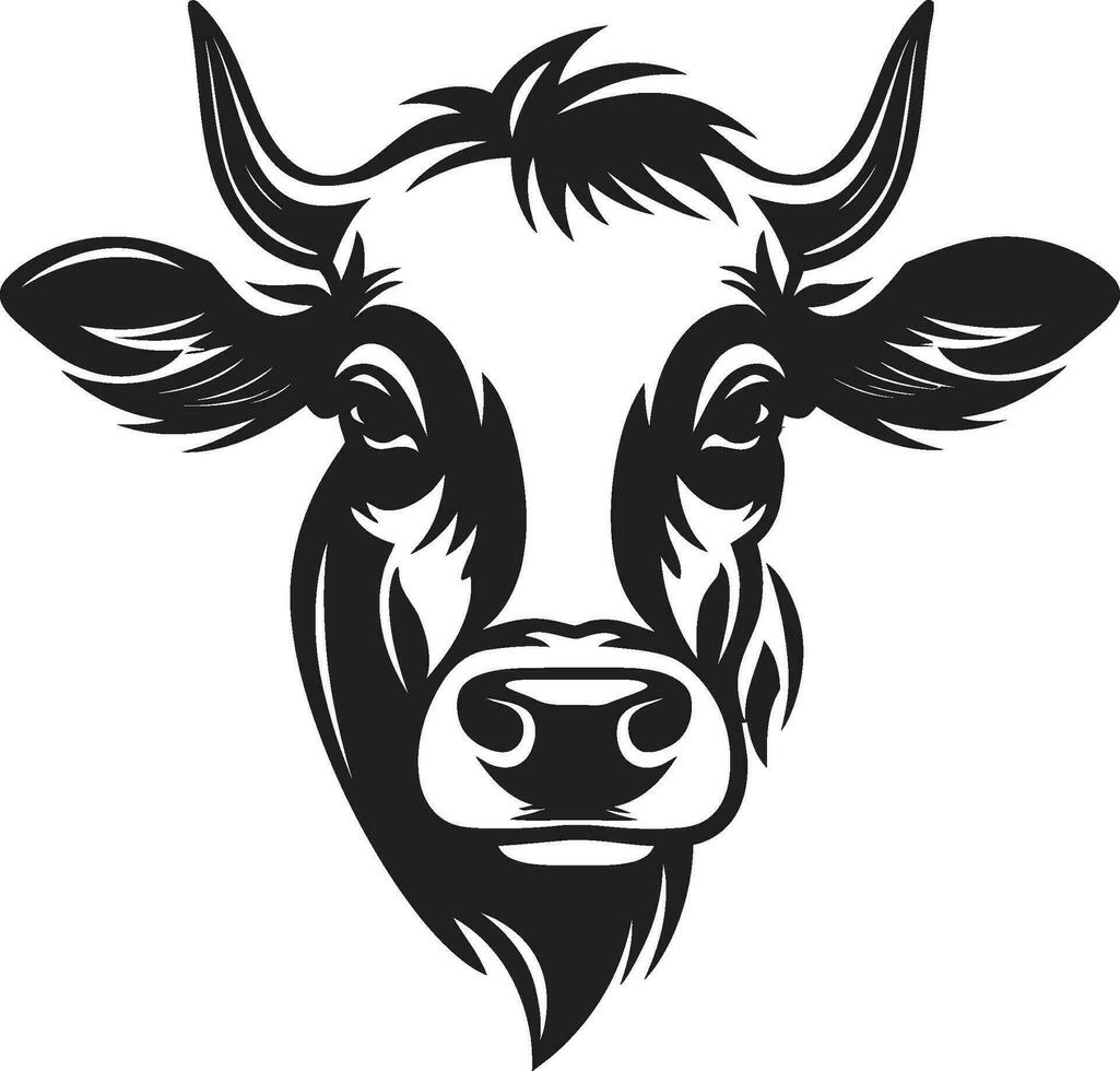 vektor mejeri ko logotyp svart för börja mejeri ko logotyp ikon svart vektor för kreativ företag
