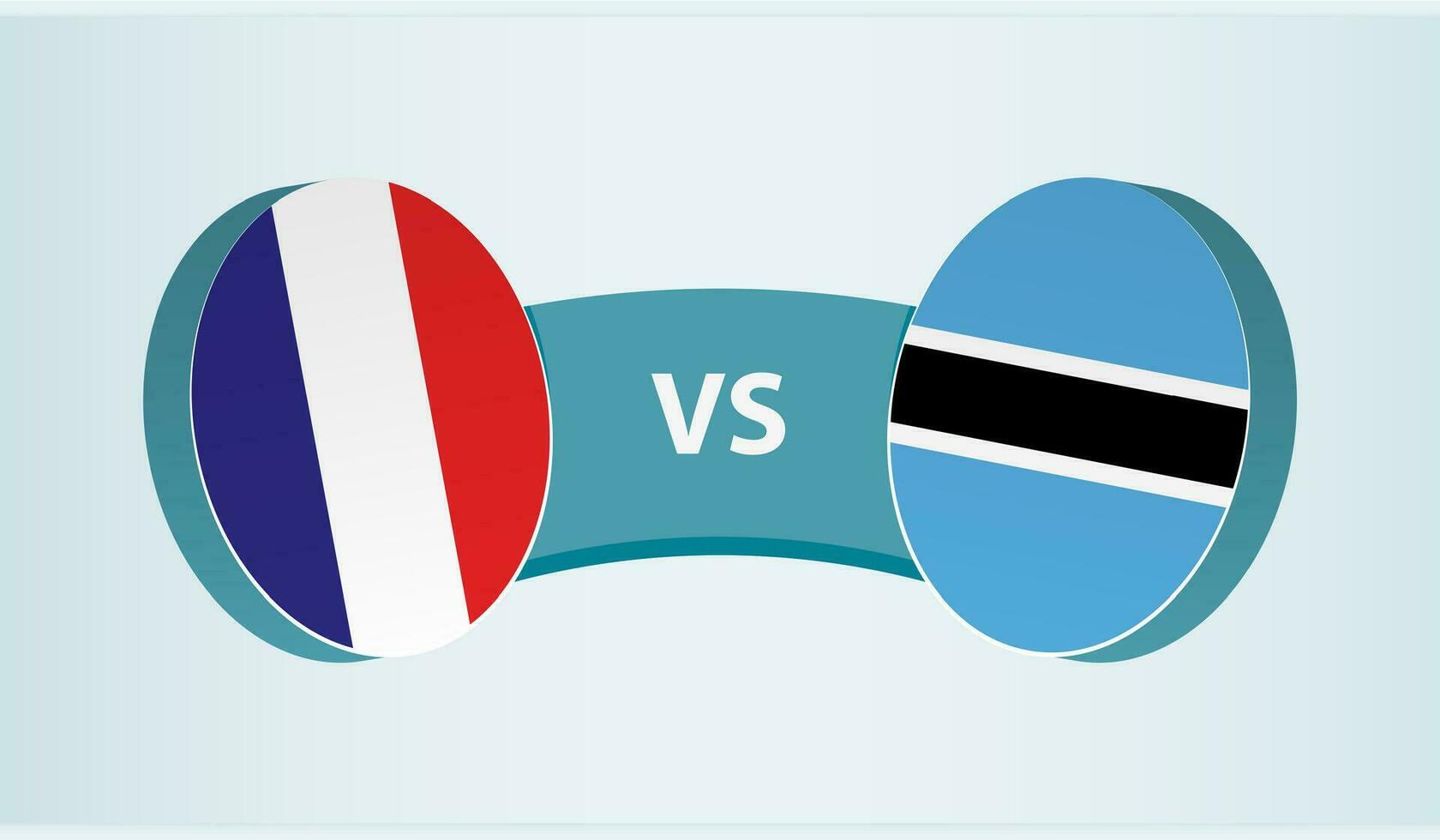 Frankrike mot botswana, team sporter konkurrens begrepp. vektor