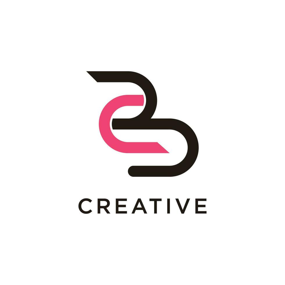 Brief bs modern Initiale kreativ Monogramm Typografie Logo vektor