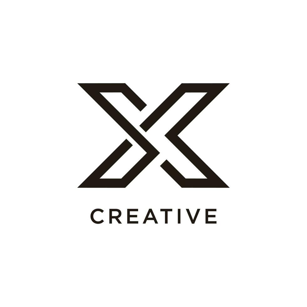 Brief x mit modern kreativ Idee Monogramm abstrakt Logo vektor
