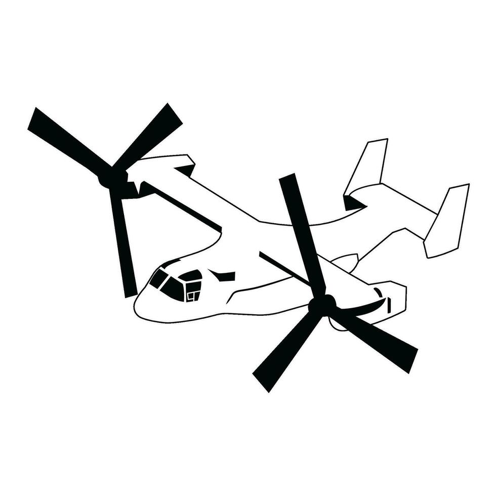 Fischadler Hubschrauber Militär- persönlich Träger vektor