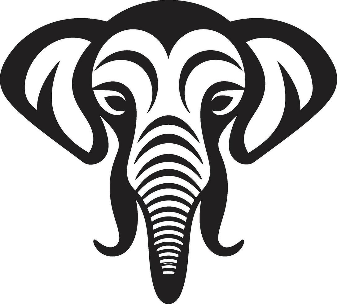 majestätisch Elefant Majestät ein schwarz Vektor Symbol Design Dickhäuter Leistung ein elegant Elefant Logo Vektor