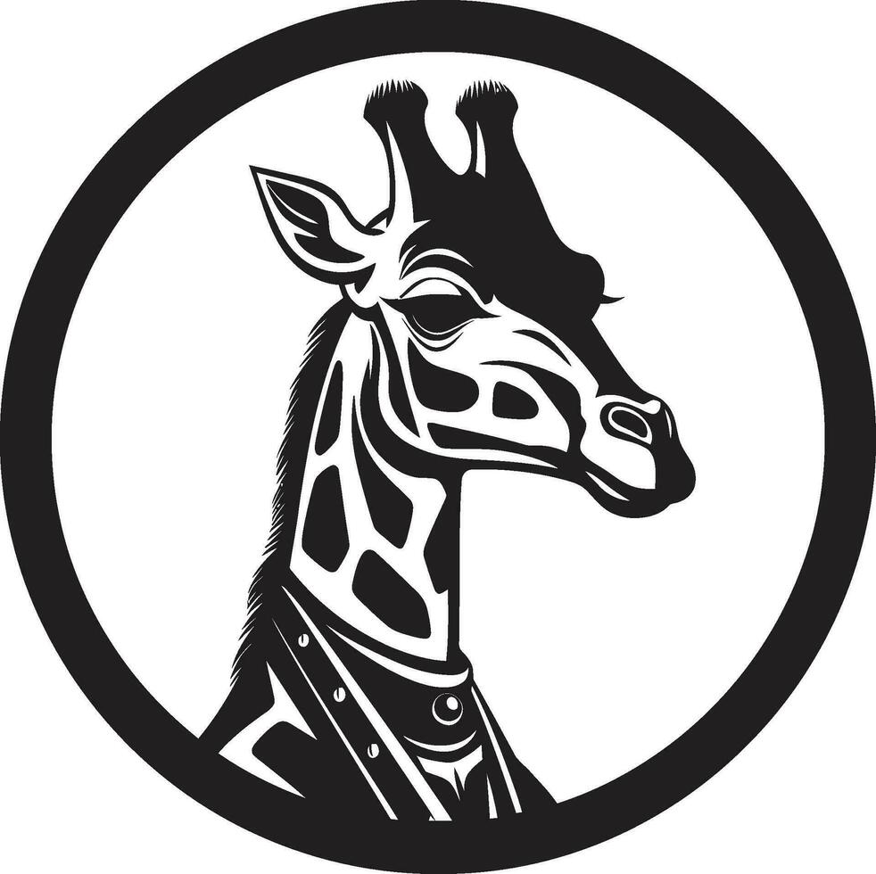 graciös giraff blick minimalistisk ikon symbolisk afrikansk ikon vektor logotyp