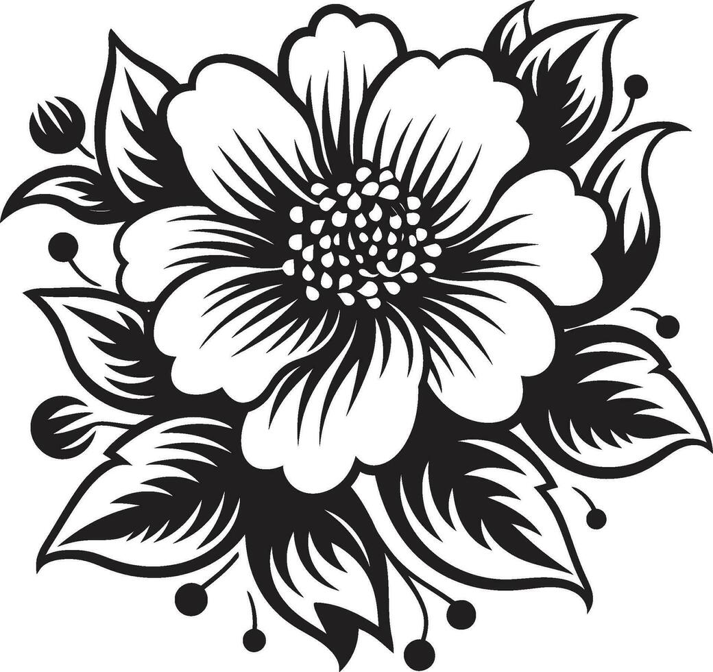 Blumen- Gruß Karte Symbol Blumen- Logo Symbol vektor