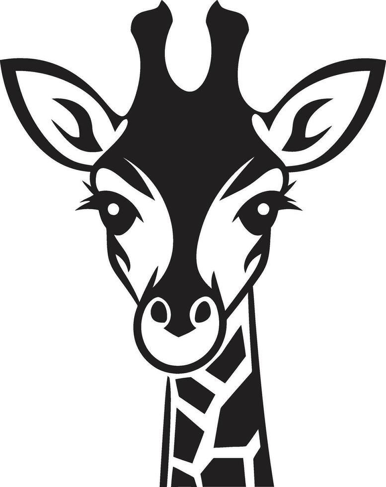 minimalistisk giraff skönhet emblem design graciös ikon av afrika giraff logotyp vektor