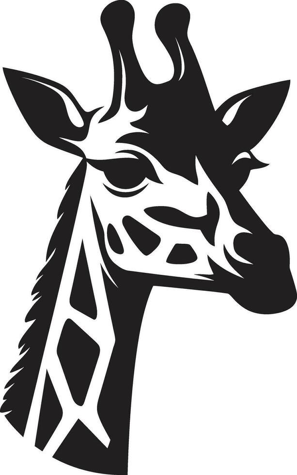 symbolisk afrikansk elegans giraff ikon kunglig vildmark ambassadör vektor logotyp