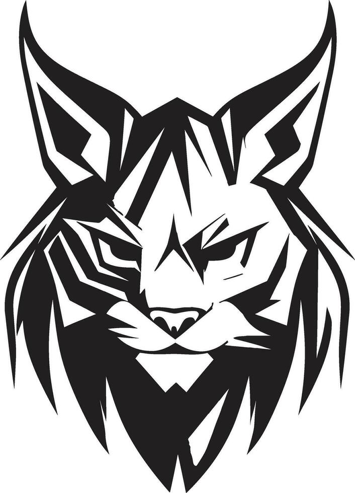 glatt Raubtier Silhouette ikonisch Design elegant wilde Katze Profil minimalistisch Logo vektor