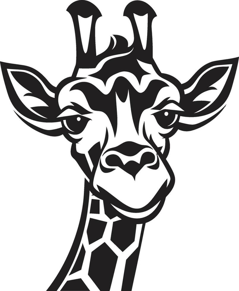 naiv lång skönhet vektor logotyp giraff silhuett elegans ikon