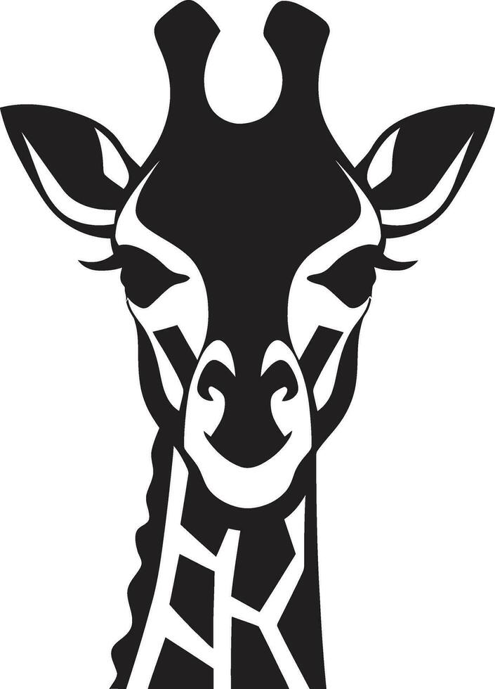 symbolisk afrikansk ikon vektor logotyp majestätisk safari ambassadör giraff konst