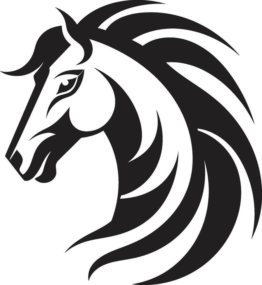 ädel springare majestät svart vektor emblem vilda djur graciös löpare häst symbol