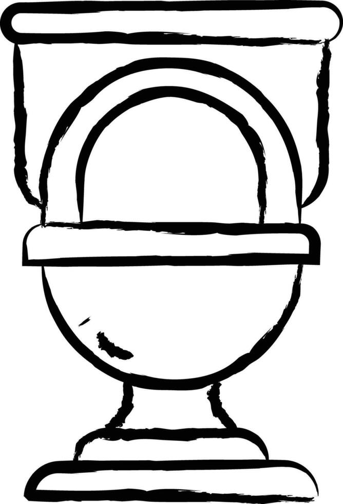 Toilette Kommode Hand gezeichnet Vektor Illustration