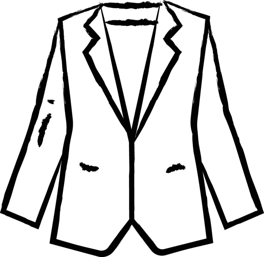 blazer hand dragen vektor illustration