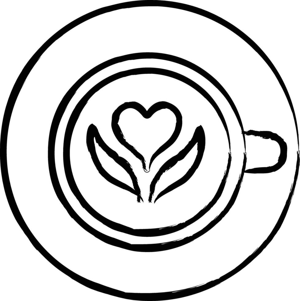 kaffe hand dragen vektor illustration