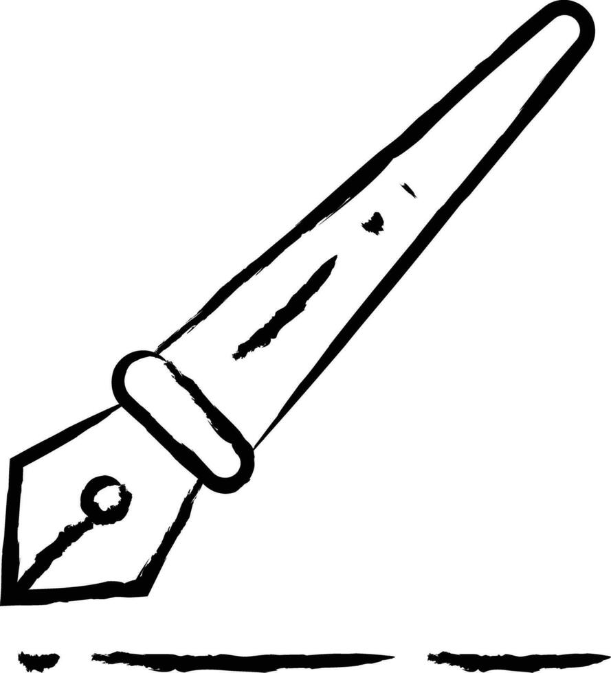 bläck penna hand dragen vektor illustration