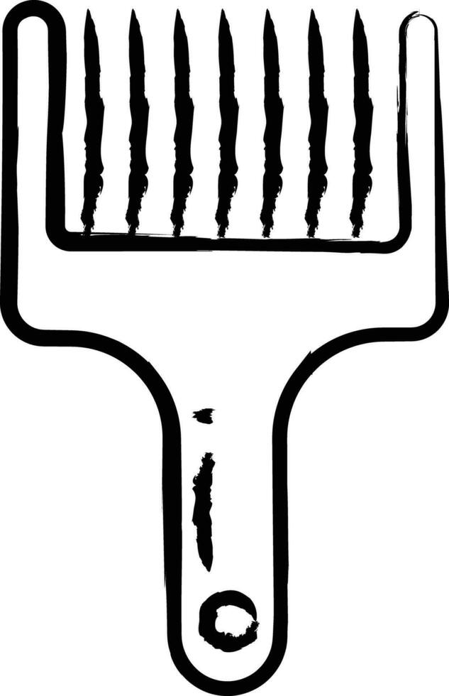 hår plattång hand dragen vektor illustration
