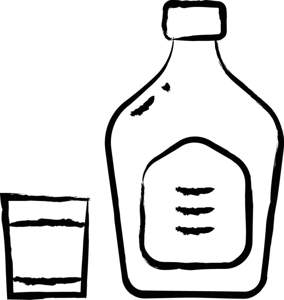Whiskey Hand gezeichnet Vektor Illustration