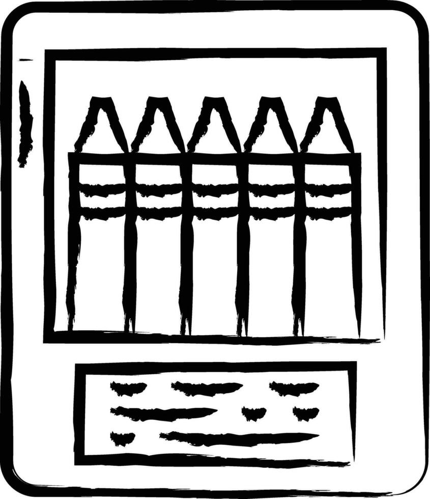 Buntstifte Hand gezeichnet Vektor Illustration