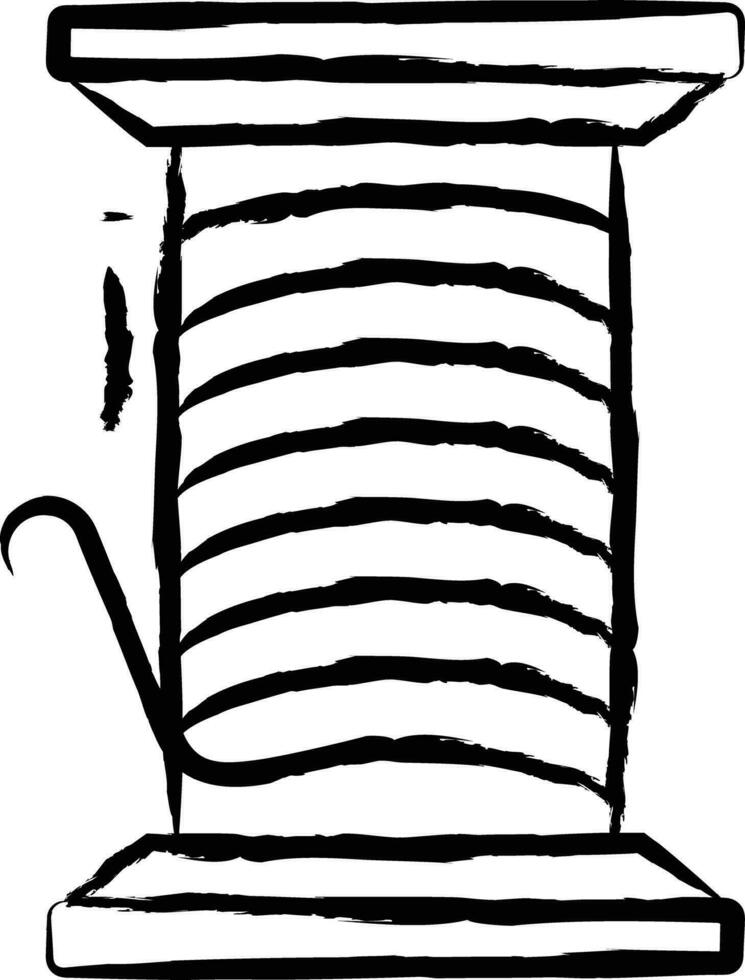 tråd hand dragen vektor illustration