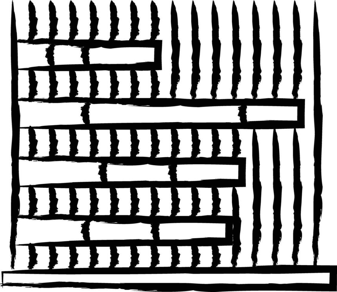 gestapelt Bar Graph Hand gezeichnet Vektor Illustration